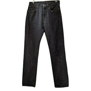 Levis 501 Red Tab Denim Blue Jeans 32x36 Poland Made Distressed Belgium 9